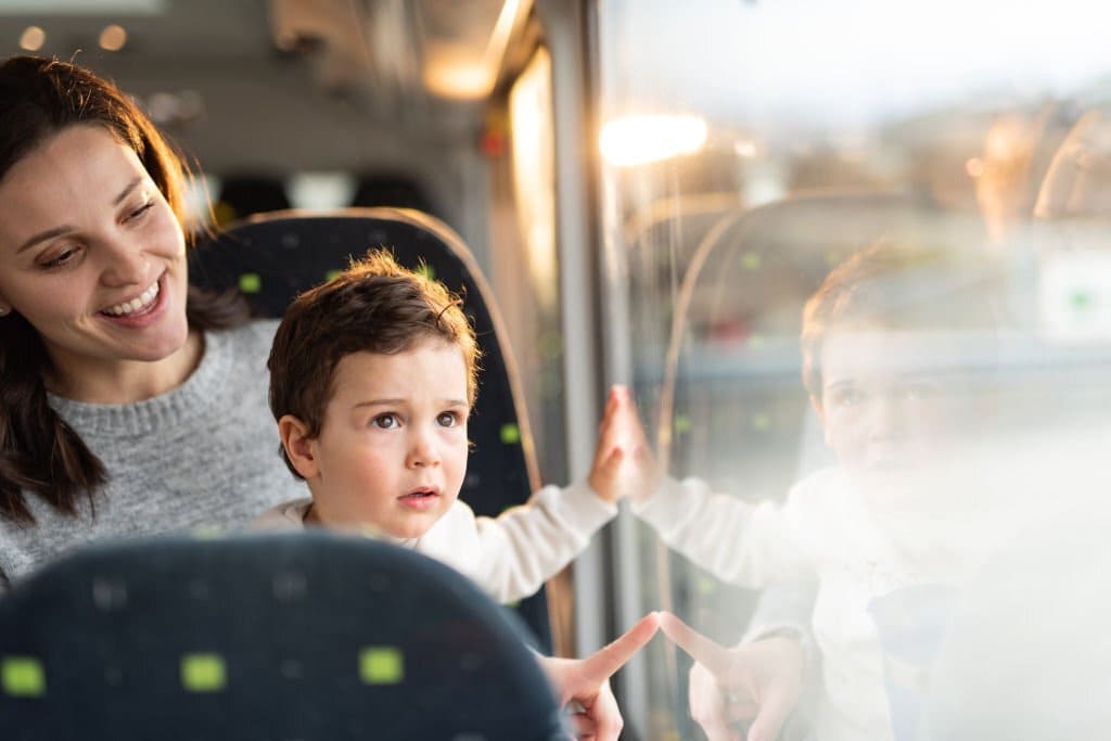 Safe bus travel with children